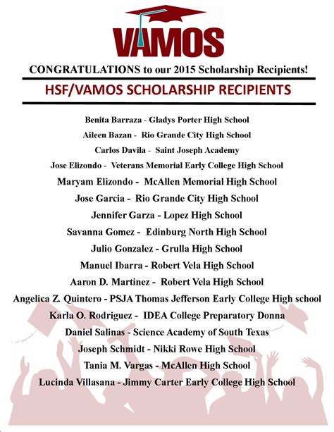 hsf vamos scholarship.